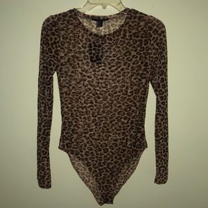 Sheer Cheetah Print Bodysuit